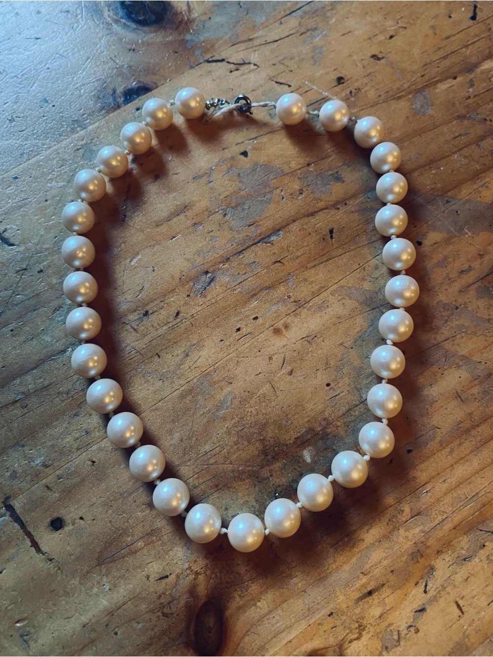 Vintage White Pearl Choker Necklace - Women Jewelry